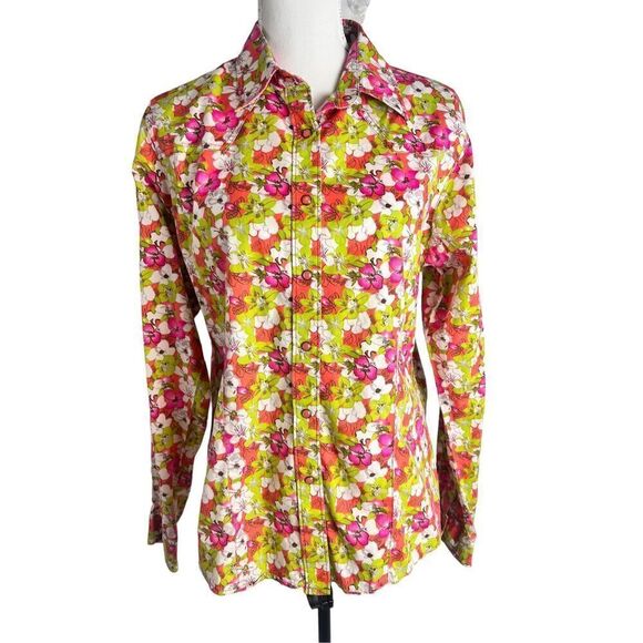 Rockies long sleeves floral snap button up - Picture 1 of 16